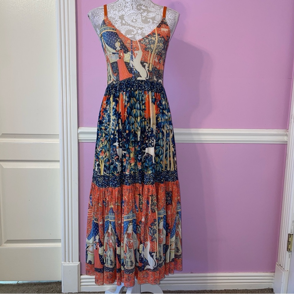 Blackmilk lady and unicorn dress fairycore cottage renaissance art fairy Lolita
